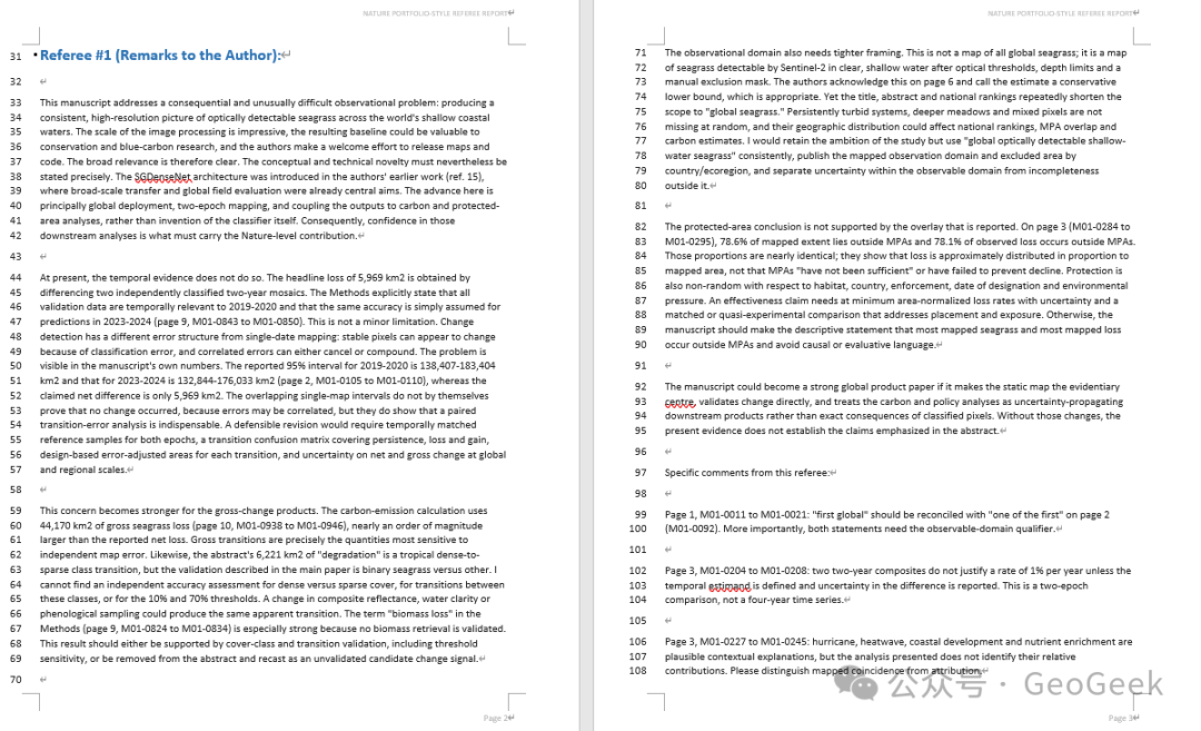 Example output from the reviewer skill