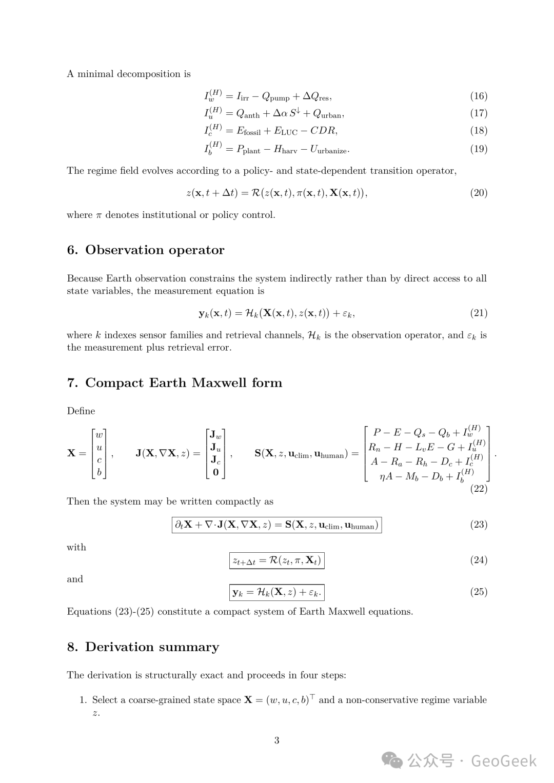 Additional conceptual Earth-system modelling output